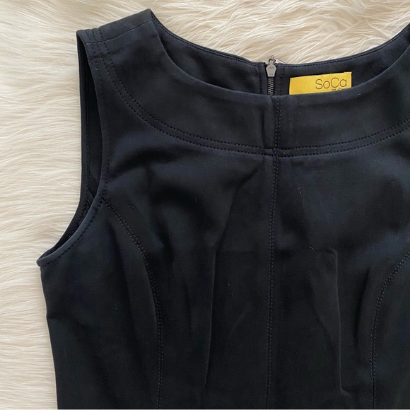 St. John SoCa Black Sleeveless Classic Dress - Picture 4 of 10